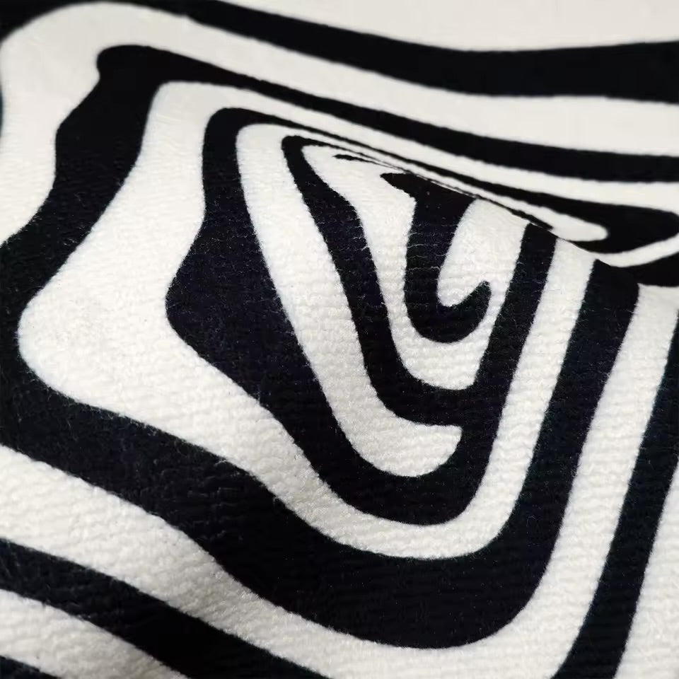 Geometric Swirl Irregular Rug