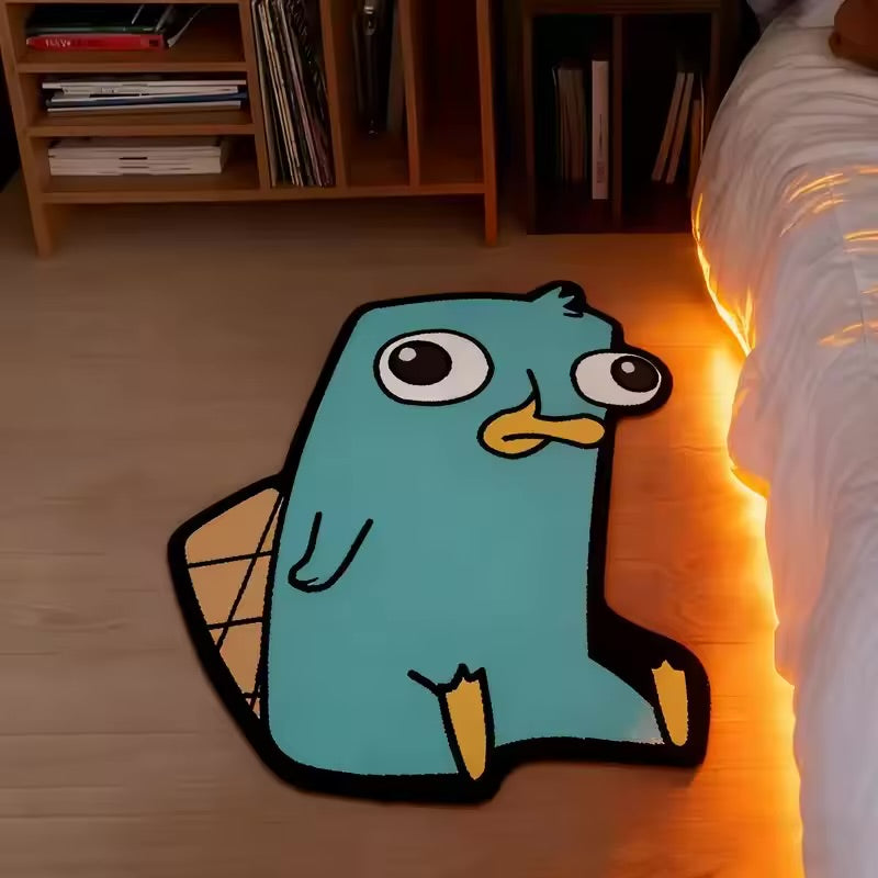 Cartoon Bird Irregular Shape Rug