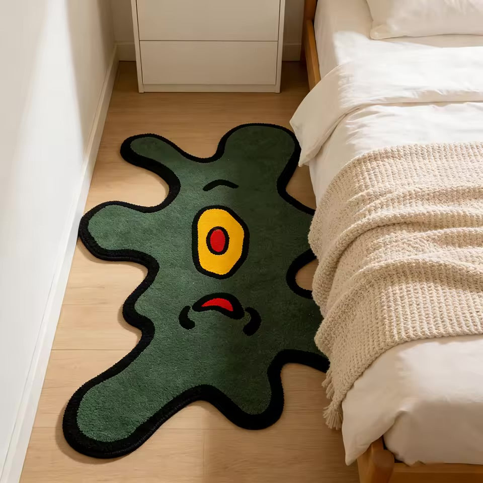 Green Monster Abstract Irregular Rug