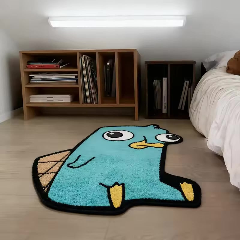 Cartoon Bird Irregular Shape Rug