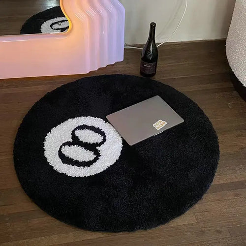 8 Ball Round Rug - detail