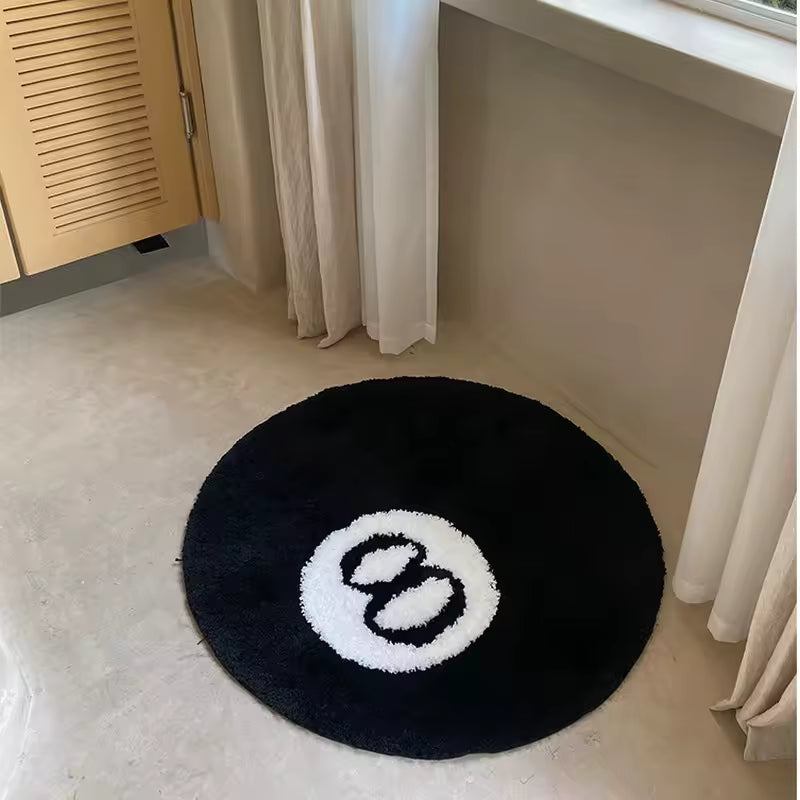 8 Ball Round Rug - lifestyle