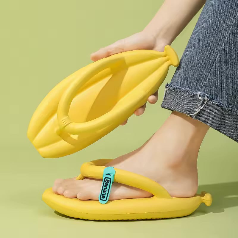 Banana Novelty Flip Flops - Platform Sandals