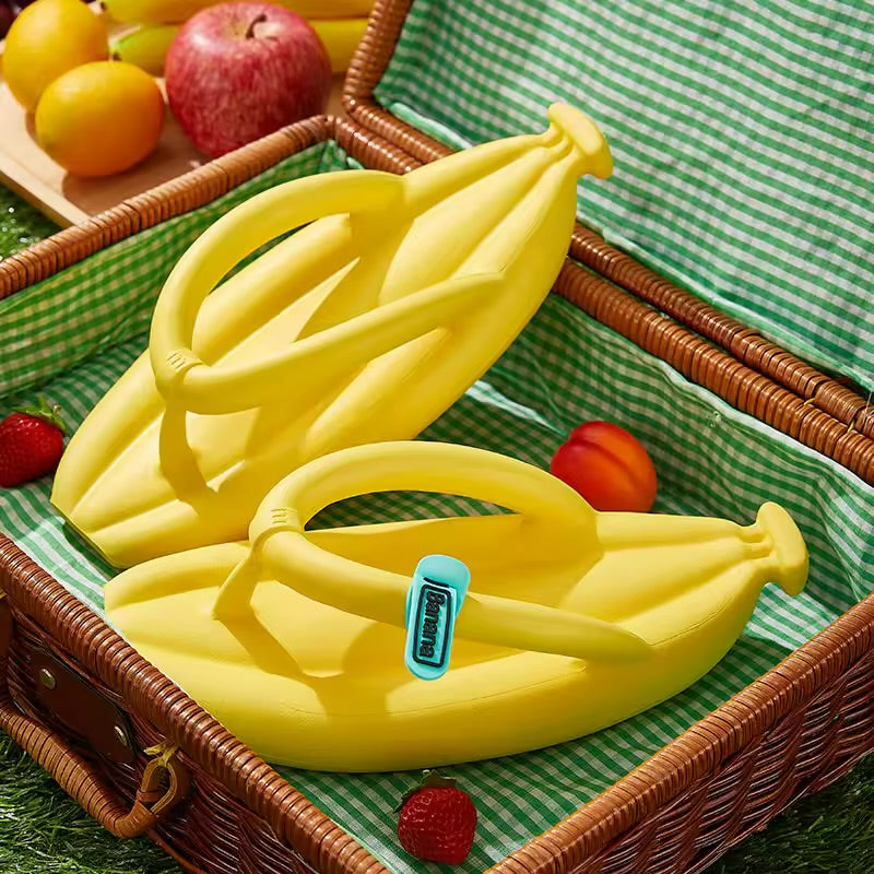 Banana Novelty Flip Flops - Platform Sandals