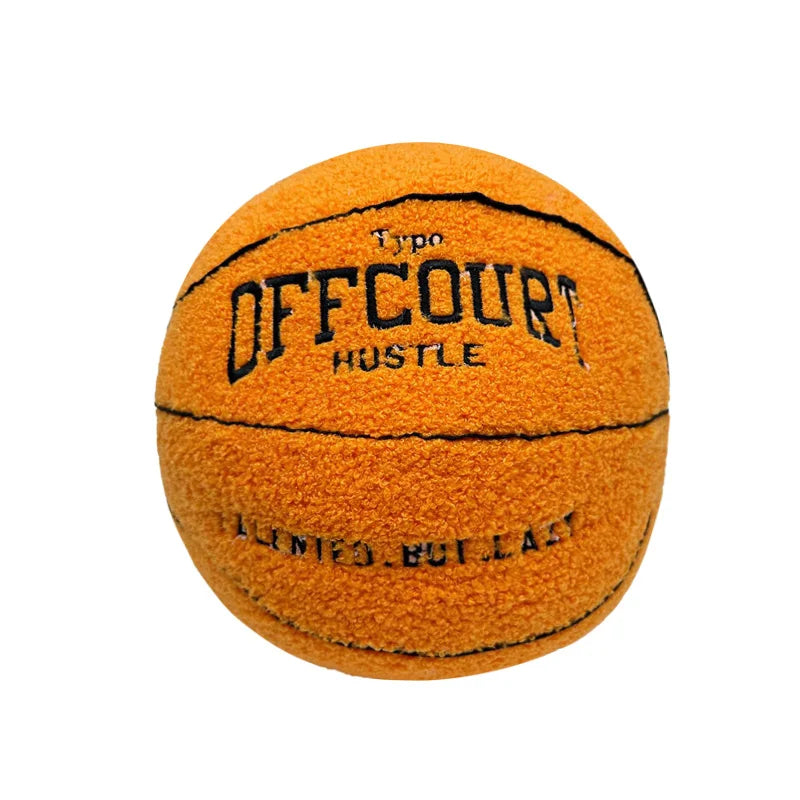 Orange Basketball Plush Pillow