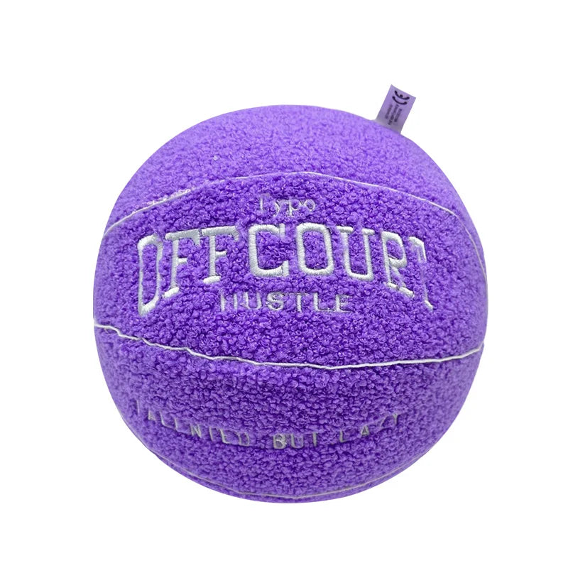 Purple Basketball Plush Pillow