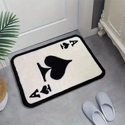 Ace of Spades Card Rug - detail