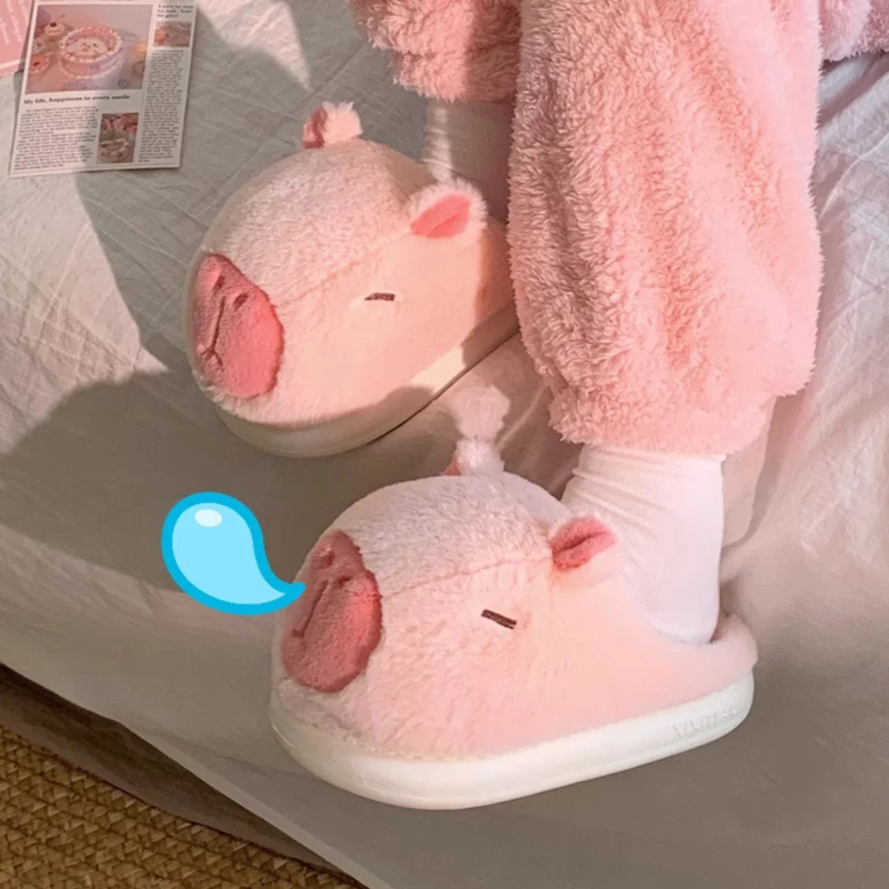 Brown Capybara Slippers