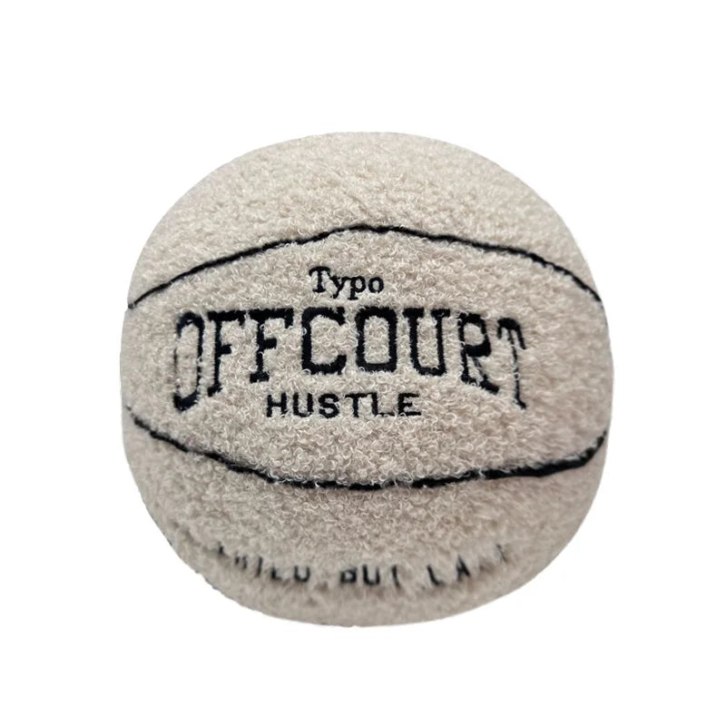 White Basketball Plush Pillow